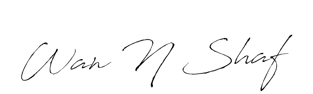 Wan N Shaf stylish signature style. Best Handwritten Sign (Antro_Vectra) for my name. Handwritten Signature Collection Ideas for my name Wan N Shaf. Wan N Shaf signature style 6 images and pictures png