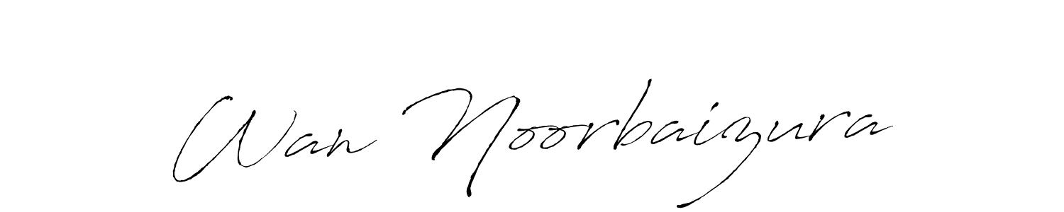 Antro_Vectra is a professional signature style that is perfect for those who want to add a touch of class to their signature. It is also a great choice for those who want to make their signature more unique. Get Wan Noorbaizura name to fancy signature for free. Wan Noorbaizura signature style 6 images and pictures png