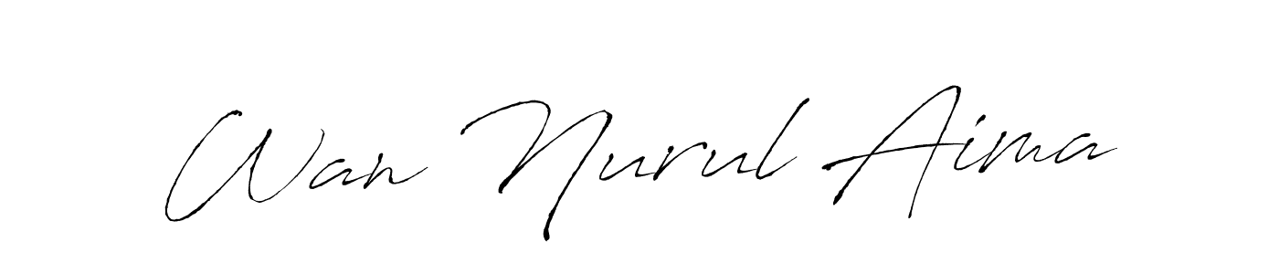 Wan Nurul Aima stylish signature style. Best Handwritten Sign (Antro_Vectra) for my name. Handwritten Signature Collection Ideas for my name Wan Nurul Aima. Wan Nurul Aima signature style 6 images and pictures png