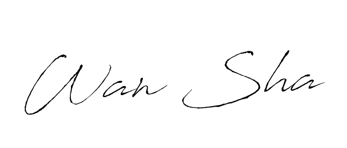 Make a beautiful signature design for name Wan Sha. Use this online signature maker to create a handwritten signature for free. Wan Sha signature style 6 images and pictures png