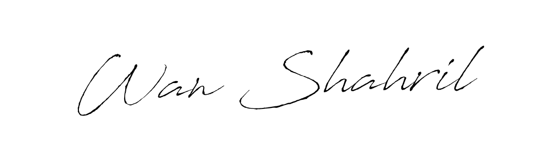 if you are searching for the best signature style for your name Wan Shahril. so please give up your signature search. here we have designed multiple signature styles  using Antro_Vectra. Wan Shahril signature style 6 images and pictures png