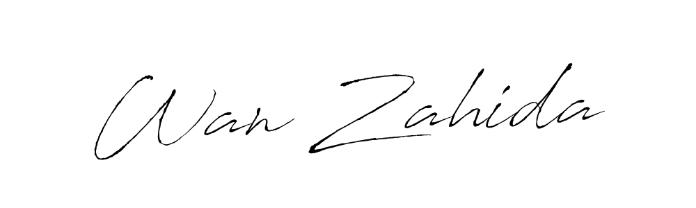 Make a beautiful signature design for name Wan Zahida. Use this online signature maker to create a handwritten signature for free. Wan Zahida signature style 6 images and pictures png