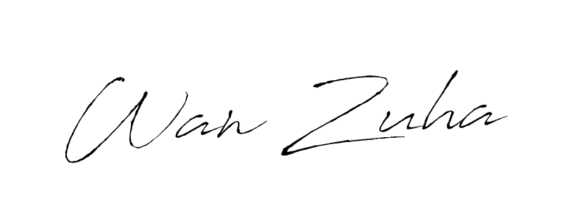 How to Draw Wan Zuha signature style? Antro_Vectra is a latest design signature styles for name Wan Zuha. Wan Zuha signature style 6 images and pictures png