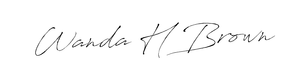 Design your own signature with our free online signature maker. With this signature software, you can create a handwritten (Antro_Vectra) signature for name Wanda H Brown. Wanda H Brown signature style 6 images and pictures png