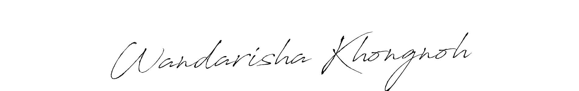 Make a beautiful signature design for name Wandarisha Khongnoh. Use this online signature maker to create a handwritten signature for free. Wandarisha Khongnoh signature style 6 images and pictures png