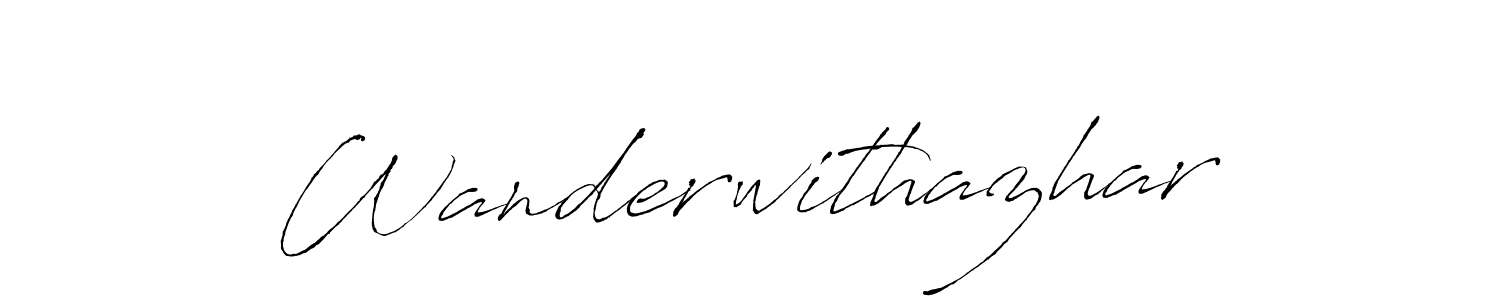 if you are searching for the best signature style for your name Wanderwithazhar. so please give up your signature search. here we have designed multiple signature styles  using Antro_Vectra. Wanderwithazhar signature style 6 images and pictures png