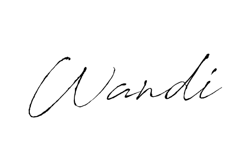 Use a signature maker to create a handwritten signature online. With this signature software, you can design (Antro_Vectra) your own signature for name Wandi. Wandi signature style 6 images and pictures png