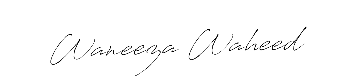 Make a beautiful signature design for name Waneeza Waheed. With this signature (Antro_Vectra) style, you can create a handwritten signature for free. Waneeza Waheed signature style 6 images and pictures png