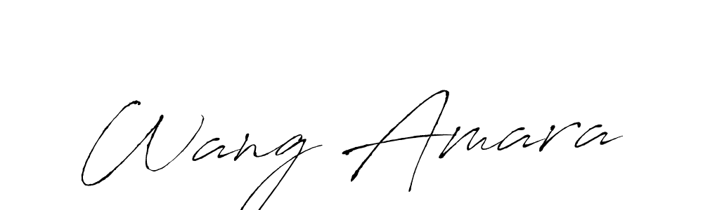 Wang Amara stylish signature style. Best Handwritten Sign (Antro_Vectra) for my name. Handwritten Signature Collection Ideas for my name Wang Amara. Wang Amara signature style 6 images and pictures png