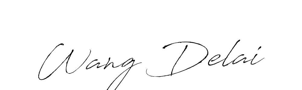 Wang Delai stylish signature style. Best Handwritten Sign (Antro_Vectra) for my name. Handwritten Signature Collection Ideas for my name Wang Delai. Wang Delai signature style 6 images and pictures png