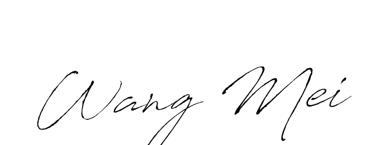 How to make Wang Mei signature? Antro_Vectra is a professional autograph style. Create handwritten signature for Wang Mei name. Wang Mei signature style 6 images and pictures png