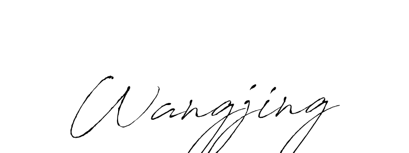 How to make Wangjing name signature. Use Antro_Vectra style for creating short signs online. This is the latest handwritten sign. Wangjing signature style 6 images and pictures png