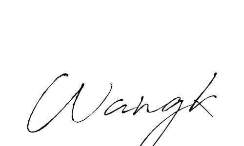 Use a signature maker to create a handwritten signature online. With this signature software, you can design (Antro_Vectra) your own signature for name Wangk. Wangk signature style 6 images and pictures png