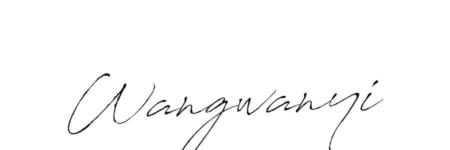 How to make Wangwanyi signature? Antro_Vectra is a professional autograph style. Create handwritten signature for Wangwanyi name. Wangwanyi signature style 6 images and pictures png