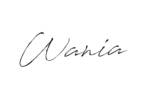 Wania stylish signature style. Best Handwritten Sign (Antro_Vectra) for my name. Handwritten Signature Collection Ideas for my name Wania. Wania signature style 6 images and pictures png