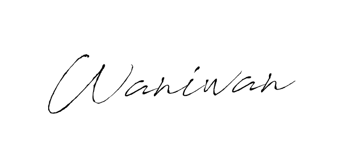 Make a beautiful signature design for name Waniwan. With this signature (Antro_Vectra) style, you can create a handwritten signature for free. Waniwan signature style 6 images and pictures png