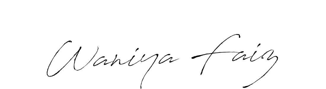 You should practise on your own different ways (Antro_Vectra) to write your name (Waniya Faiz) in signature. don't let someone else do it for you. Waniya Faiz signature style 6 images and pictures png