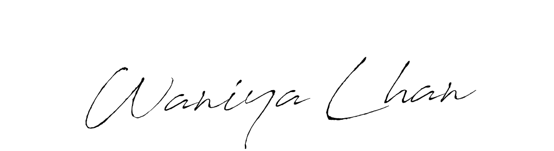 Create a beautiful signature design for name Waniya Lhan. With this signature (Antro_Vectra) fonts, you can make a handwritten signature for free. Waniya Lhan signature style 6 images and pictures png