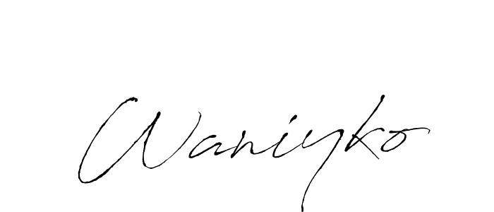 Create a beautiful signature design for name Waniyko. With this signature (Antro_Vectra) fonts, you can make a handwritten signature for free. Waniyko signature style 6 images and pictures png