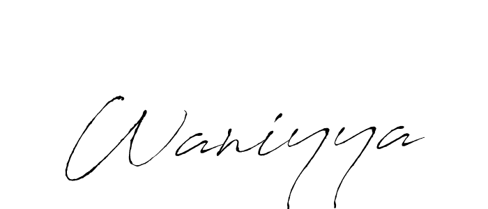 How to make Waniyya name signature. Use Antro_Vectra style for creating short signs online. This is the latest handwritten sign. Waniyya signature style 6 images and pictures png