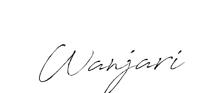Wanjari stylish signature style. Best Handwritten Sign (Antro_Vectra) for my name. Handwritten Signature Collection Ideas for my name Wanjari. Wanjari signature style 6 images and pictures png