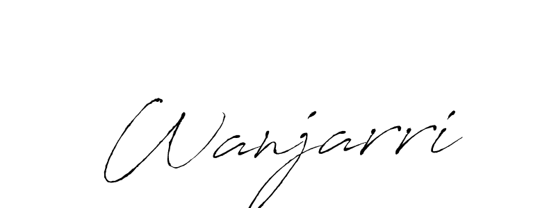 How to make Wanjarri signature? Antro_Vectra is a professional autograph style. Create handwritten signature for Wanjarri name. Wanjarri signature style 6 images and pictures png