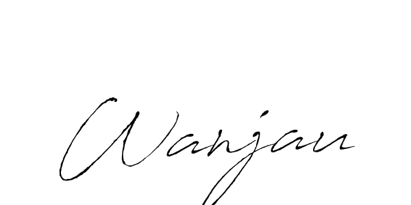 Create a beautiful signature design for name Wanjau. With this signature (Antro_Vectra) fonts, you can make a handwritten signature for free. Wanjau signature style 6 images and pictures png