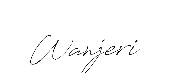 Design your own signature with our free online signature maker. With this signature software, you can create a handwritten (Antro_Vectra) signature for name Wanjeri. Wanjeri signature style 6 images and pictures png