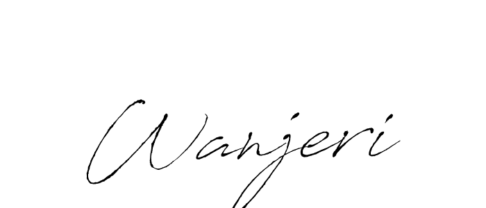 Create a beautiful signature design for name Wanjeri. With this signature (Antro_Vectra) fonts, you can make a handwritten signature for free. Wanjeri signature style 6 images and pictures png