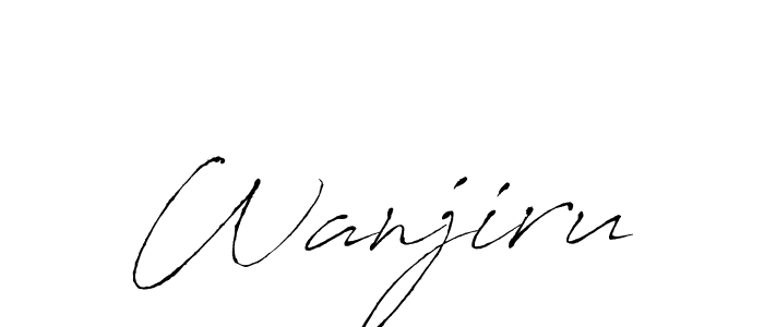Use a signature maker to create a handwritten signature online. With this signature software, you can design (Antro_Vectra) your own signature for name Wanjiru. Wanjiru signature style 6 images and pictures png