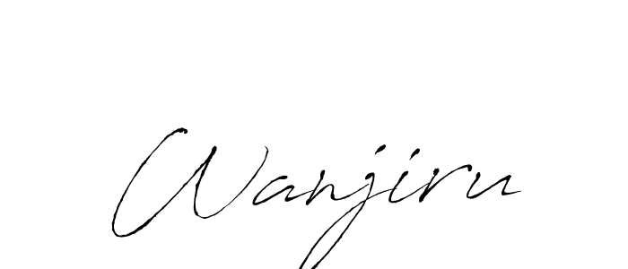 Use a signature maker to create a handwritten signature online. With this signature software, you can design (Antro_Vectra) your own signature for name Wanjiru. Wanjiru signature style 6 images and pictures png