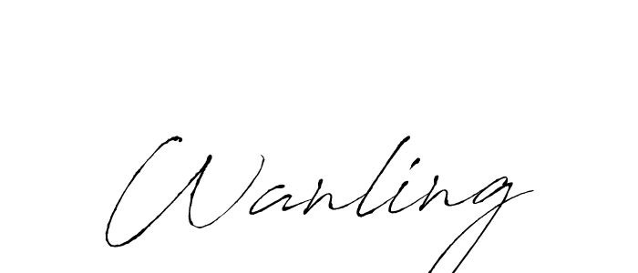 Create a beautiful signature design for name Wanling. With this signature (Antro_Vectra) fonts, you can make a handwritten signature for free. Wanling signature style 6 images and pictures png