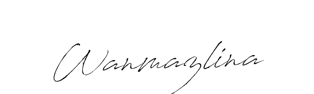 It looks lik you need a new signature style for name Wanmazlina. Design unique handwritten (Antro_Vectra) signature with our free signature maker in just a few clicks. Wanmazlina signature style 6 images and pictures png