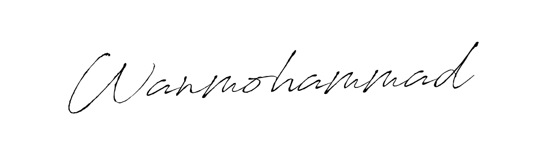 Make a beautiful signature design for name Wanmohammad. With this signature (Antro_Vectra) style, you can create a handwritten signature for free. Wanmohammad signature style 6 images and pictures png