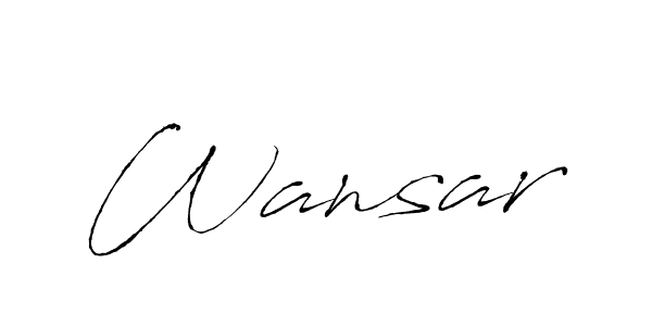 Create a beautiful signature design for name Wansar. With this signature (Antro_Vectra) fonts, you can make a handwritten signature for free. Wansar signature style 6 images and pictures png