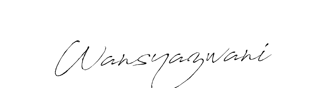 How to Draw Wansyazwani signature style? Antro_Vectra is a latest design signature styles for name Wansyazwani. Wansyazwani signature style 6 images and pictures png