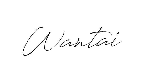 Design your own signature with our free online signature maker. With this signature software, you can create a handwritten (Antro_Vectra) signature for name Wantai. Wantai signature style 6 images and pictures png