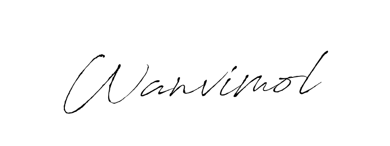 Use a signature maker to create a handwritten signature online. With this signature software, you can design (Antro_Vectra) your own signature for name Wanvimol. Wanvimol signature style 6 images and pictures png