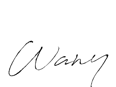 How to make Wany signature? Antro_Vectra is a professional autograph style. Create handwritten signature for Wany name. Wany signature style 6 images and pictures png