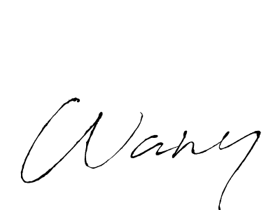 Also we have Wany name is the best signature style. Create professional handwritten signature collection using Antro_Vectra autograph style. Wany signature style 6 images and pictures png