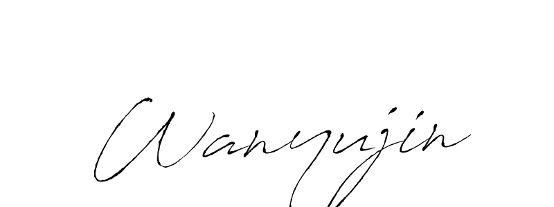 You should practise on your own different ways (Antro_Vectra) to write your name (Wanyujin) in signature. don't let someone else do it for you. Wanyujin signature style 6 images and pictures png