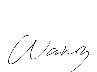 Design your own signature with our free online signature maker. With this signature software, you can create a handwritten (Antro_Vectra) signature for name Wanz. Wanz signature style 6 images and pictures png