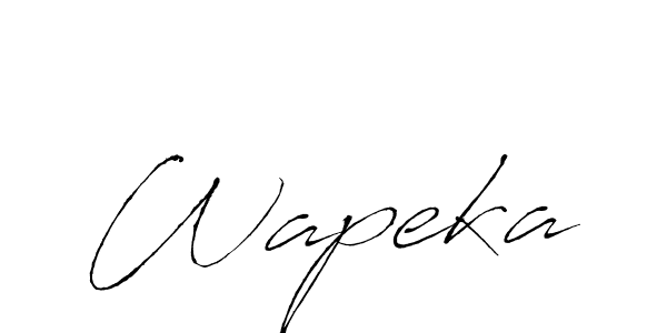 Design your own signature with our free online signature maker. With this signature software, you can create a handwritten (Antro_Vectra) signature for name Wapeka. Wapeka signature style 6 images and pictures png