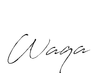 Use a signature maker to create a handwritten signature online. With this signature software, you can design (Antro_Vectra) your own signature for name Waqa. Waqa signature style 6 images and pictures png