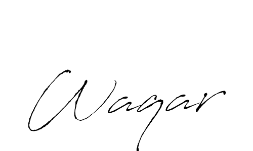 How to make Waqar signature? Antro_Vectra is a professional autograph style. Create handwritten signature for Waqar name. Waqar signature style 6 images and pictures png