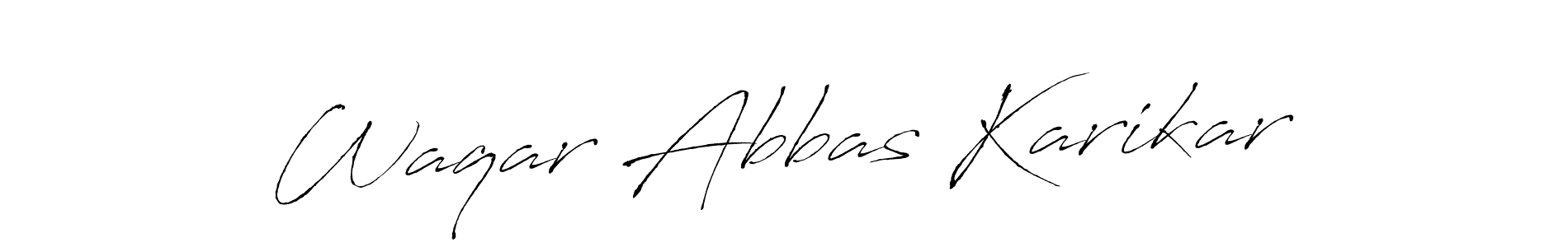 Also we have Waqar Abbas Karikar name is the best signature style. Create professional handwritten signature collection using Antro_Vectra autograph style. Waqar Abbas Karikar signature style 6 images and pictures png