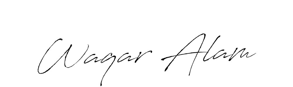 if you are searching for the best signature style for your name Waqar Alam. so please give up your signature search. here we have designed multiple signature styles  using Antro_Vectra. Waqar Alam signature style 6 images and pictures png