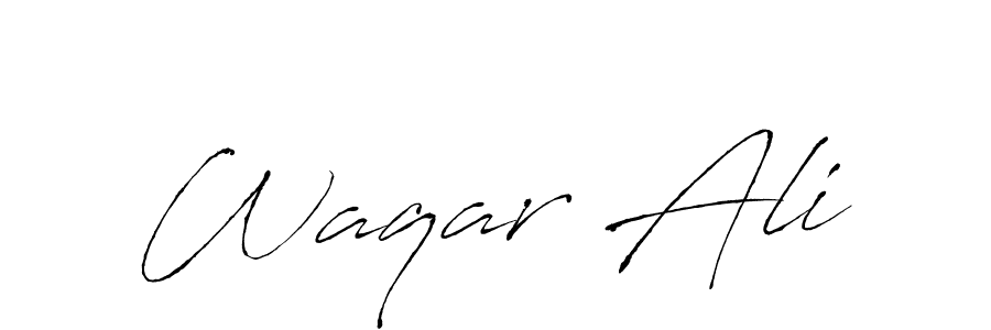 How to make Waqar Ali name signature. Use Antro_Vectra style for creating short signs online. This is the latest handwritten sign. Waqar Ali signature style 6 images and pictures png