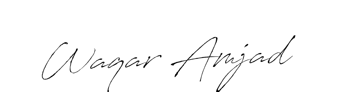 It looks lik you need a new signature style for name Waqar Amjad. Design unique handwritten (Antro_Vectra) signature with our free signature maker in just a few clicks. Waqar Amjad signature style 6 images and pictures png