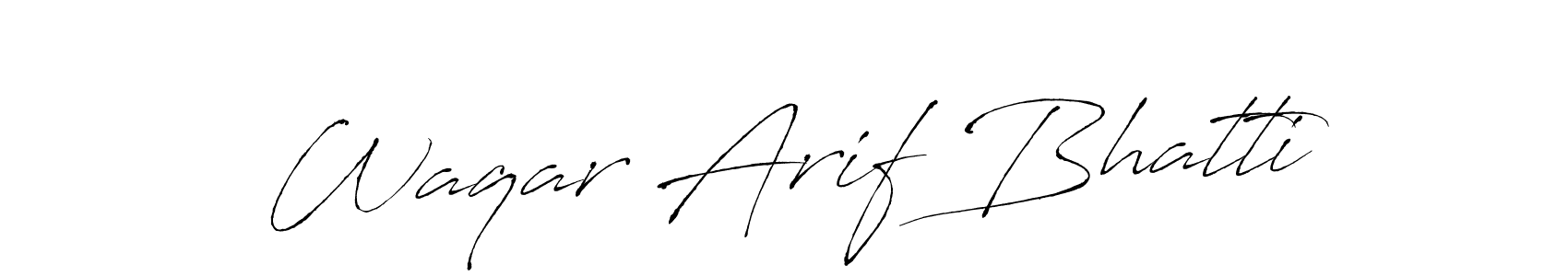 Once you've used our free online signature maker to create your best signature Antro_Vectra style, it's time to enjoy all of the benefits that Waqar Arif Bhatti name signing documents. Waqar Arif Bhatti signature style 6 images and pictures png